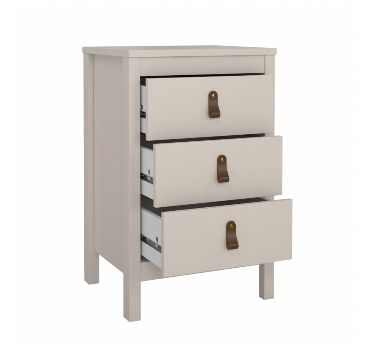 Nattbord Madrid med 3 skuffer - Cashmere