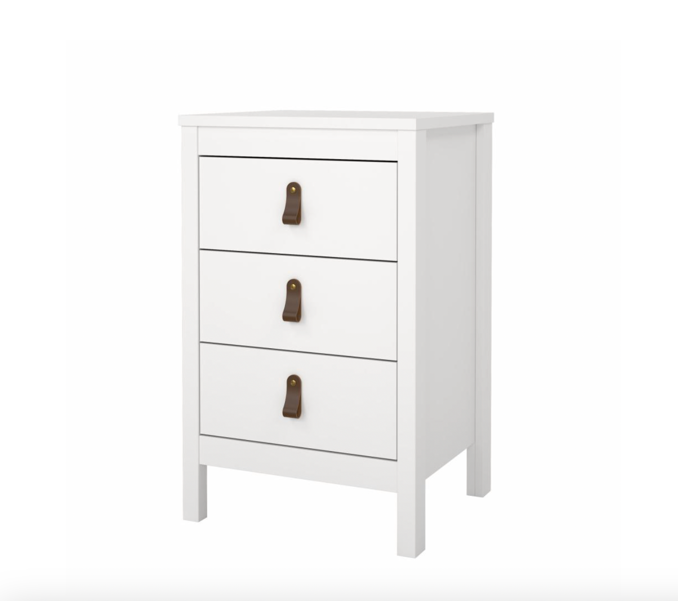 Nattbord Madrid med 3 skuffer - White