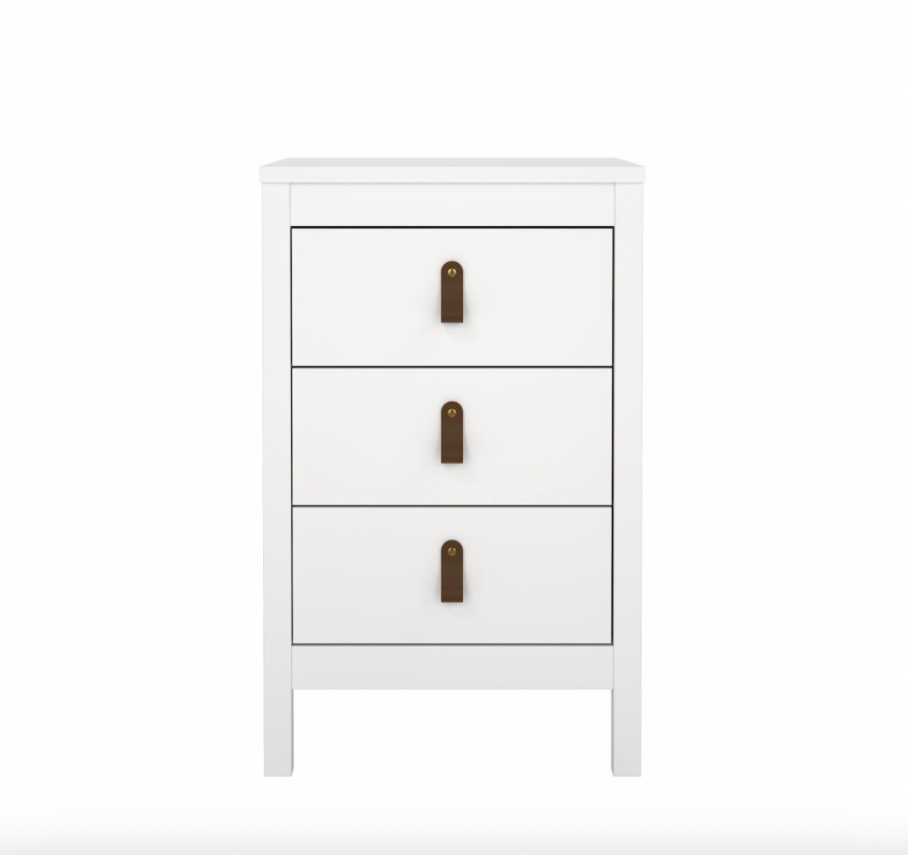 Nattbord Madrid med 3 skuffer - White
