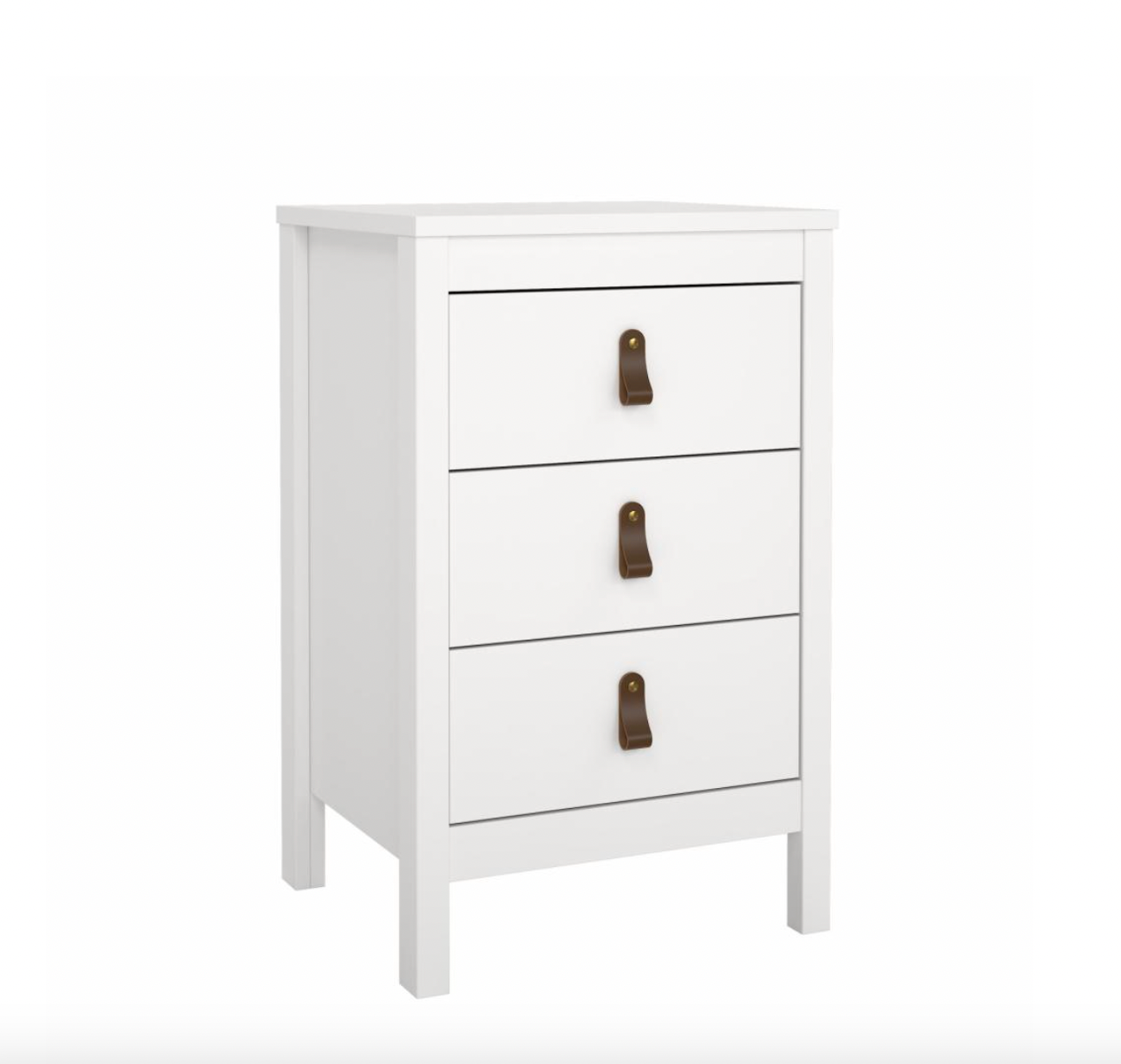 Nattbord Madrid med 3 skuffer - White