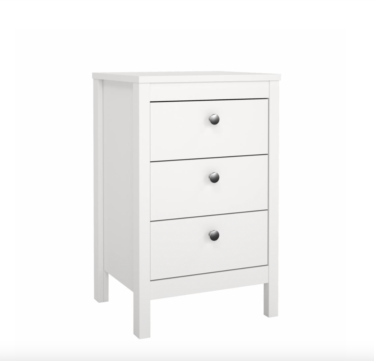 Nattbord Madrid med 3 skuffer - White