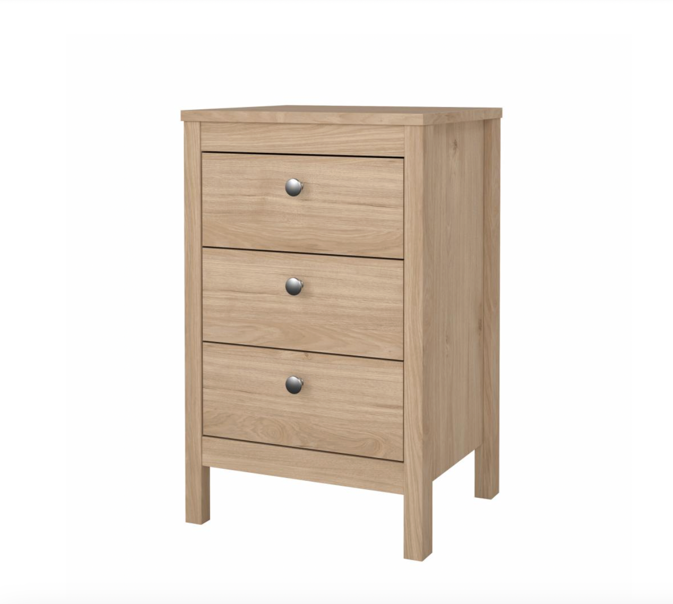 Nattbord Madrid med 3 skuffer - Jackson Hickory