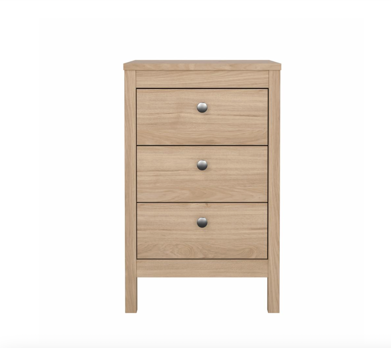 Nattbord Madrid med 3 skuffer - Jackson Hickory