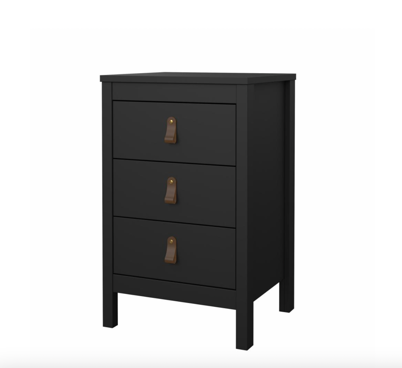 Nattbord Madrid med 3 skuffer - Black
