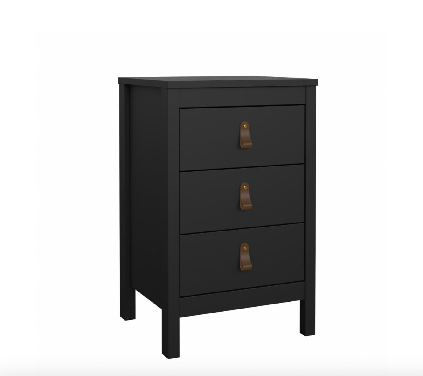 Nattbord Madrid med 3 skuffer - Black