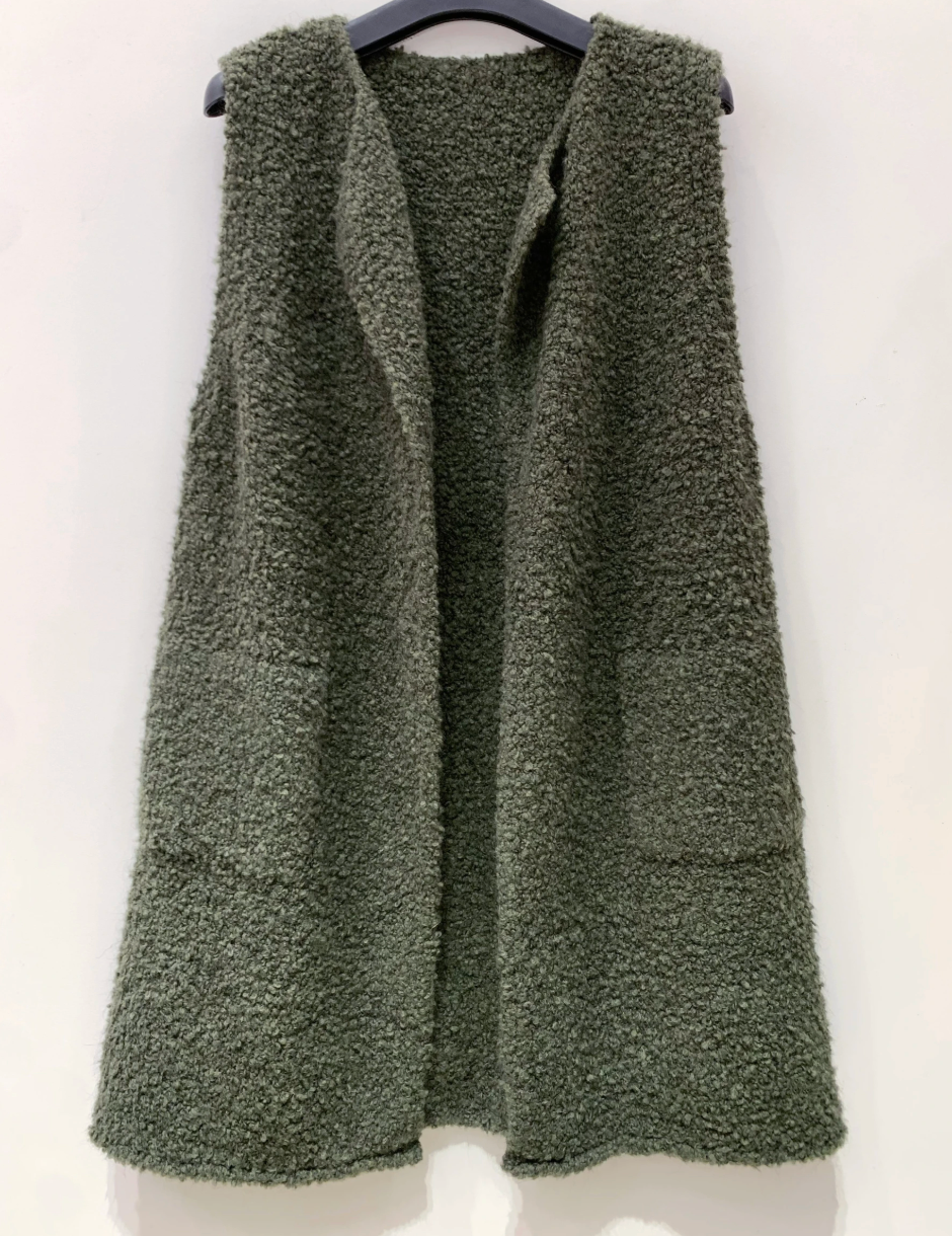 Vest bouclé - Kaki