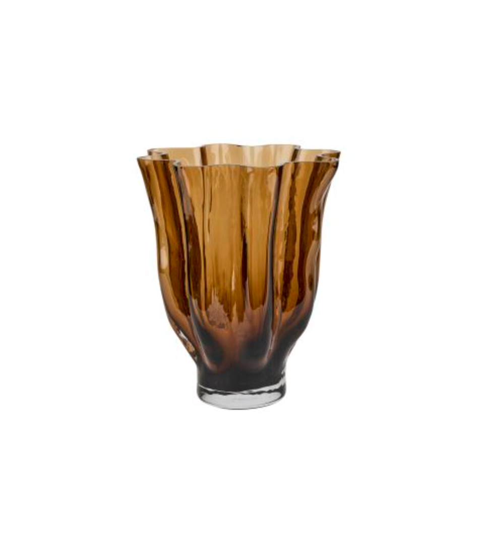 Vase brun glass