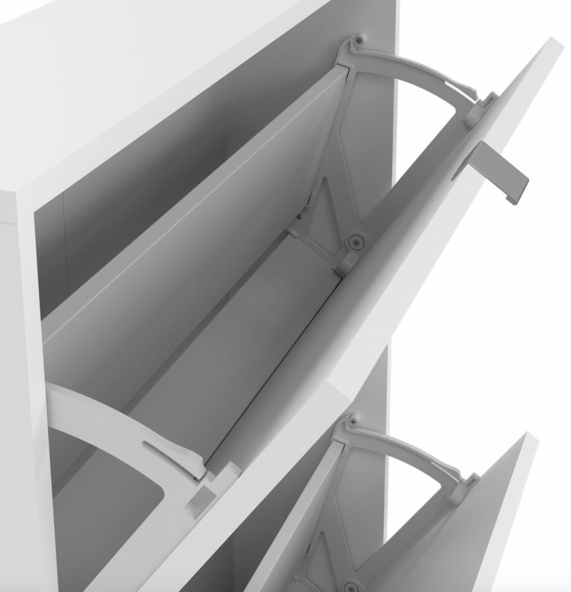 Skoskap med 2 rom - White