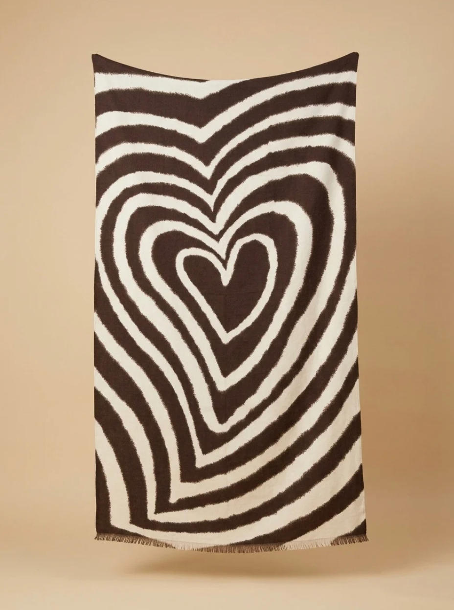 Skjerf viskose - brown – print