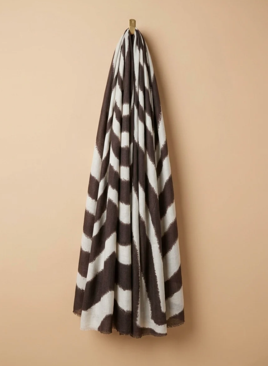 Skjerf viskose - brown – print