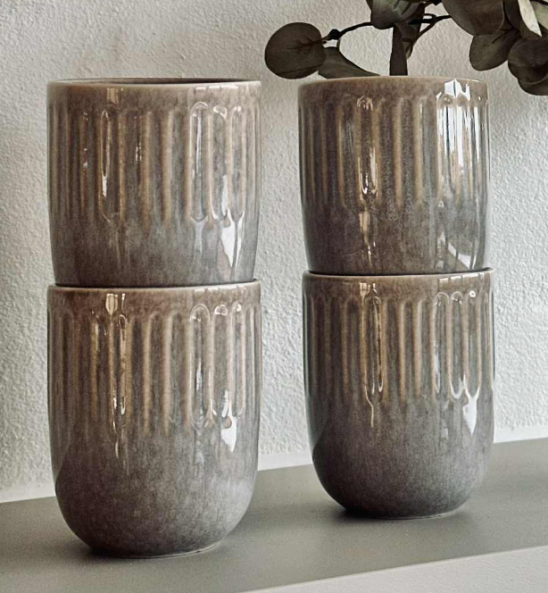 Stentøjskrus pakke med 4 stk - Beige