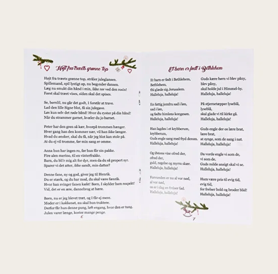 Julesanghefte med danske julesanger - 4 stk – Julens sanger
