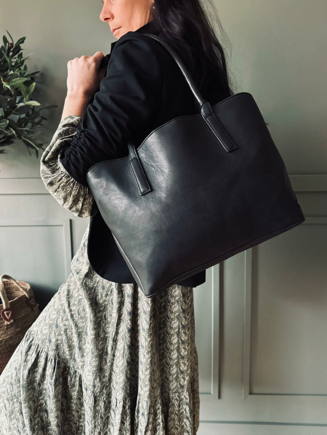 Arbeidsveske / shopper – Mykt skinn