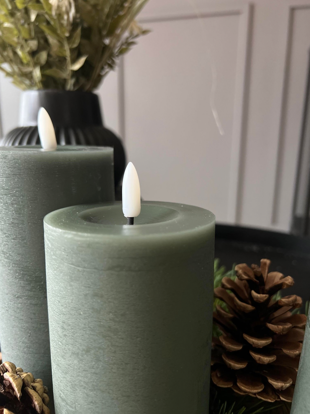 LED Blokklys / Mørkegrønn – 3 stk blokklys