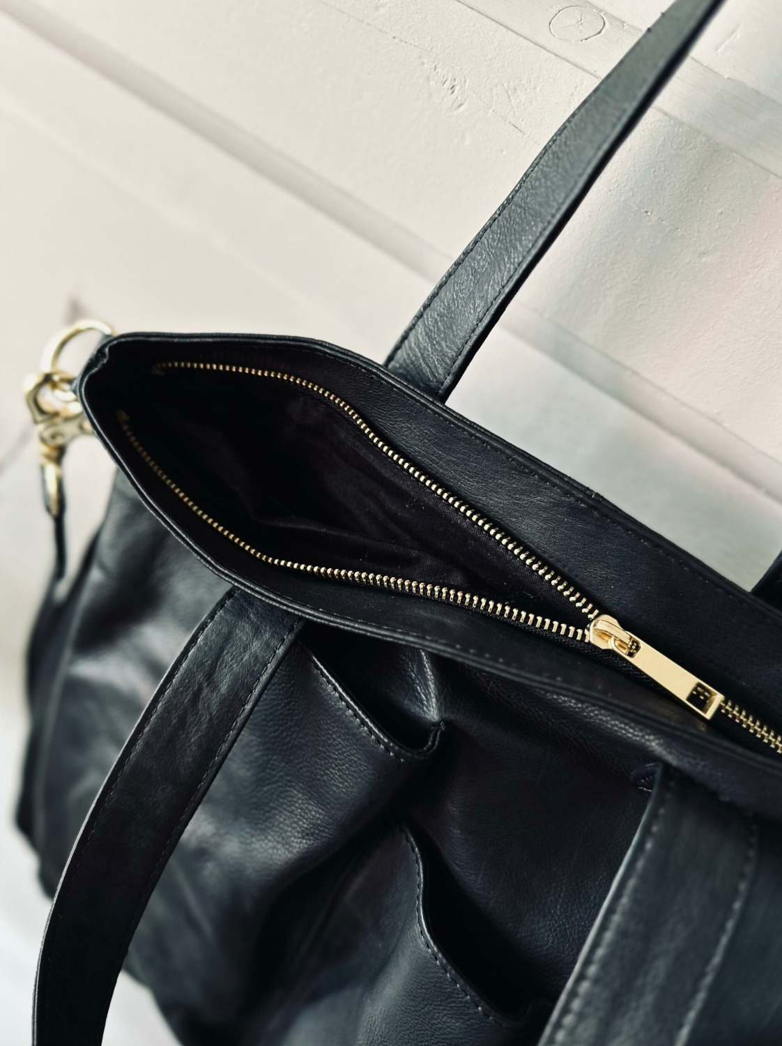 Shopper Black Lux – Kalveskinn