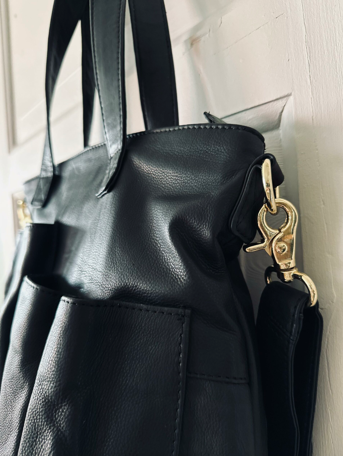 Shopper Black Lux – Kalveskinn