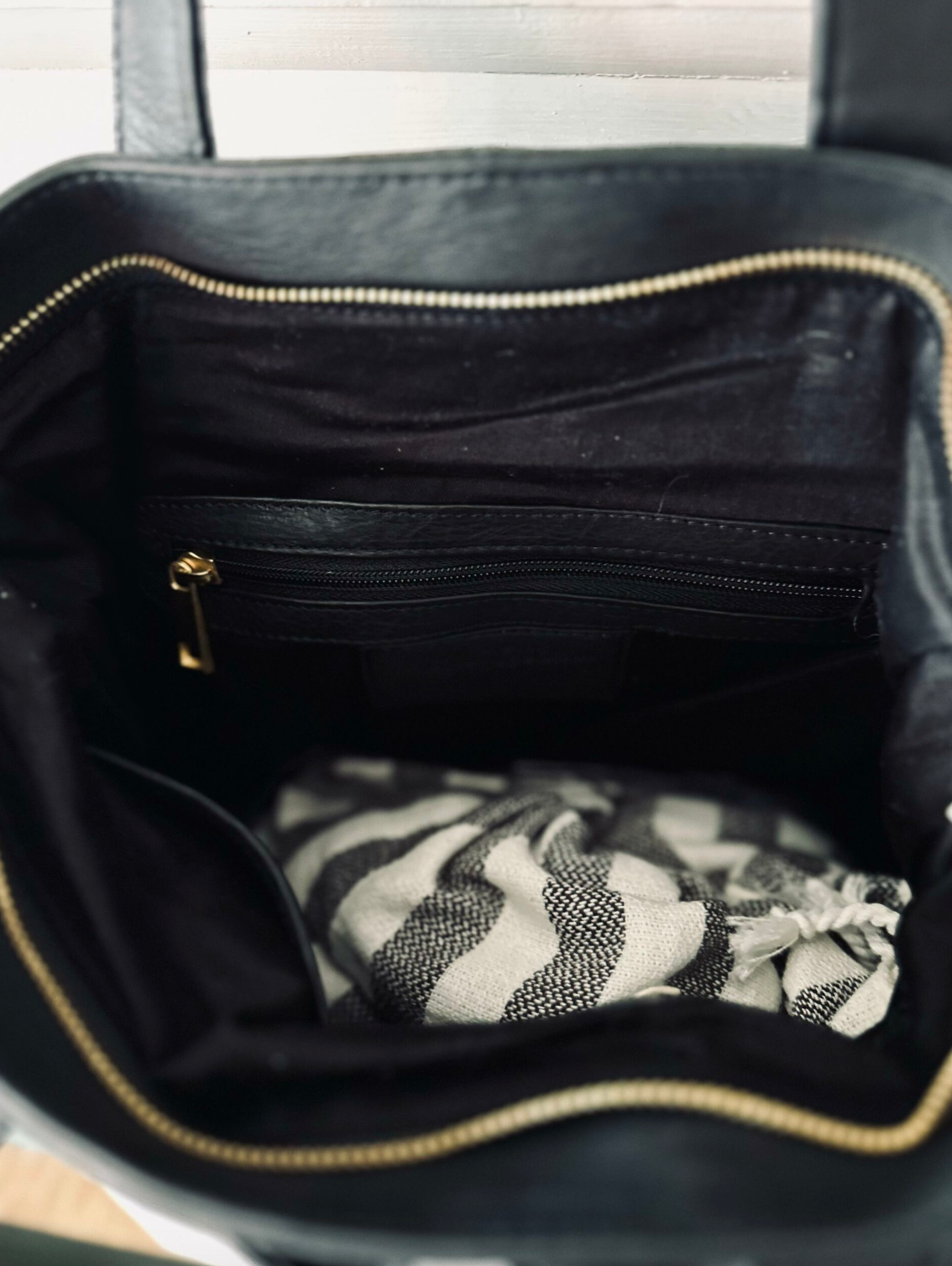 Shopper Black Lux – Kalveskinn