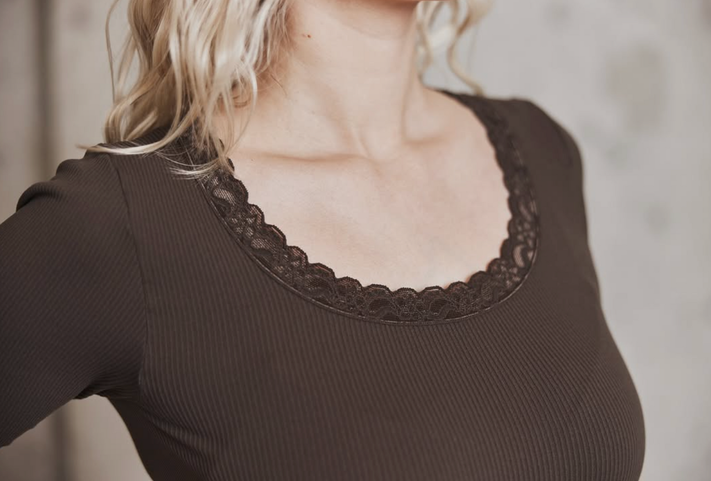 Bluse Frida mikrofiber - Caffe