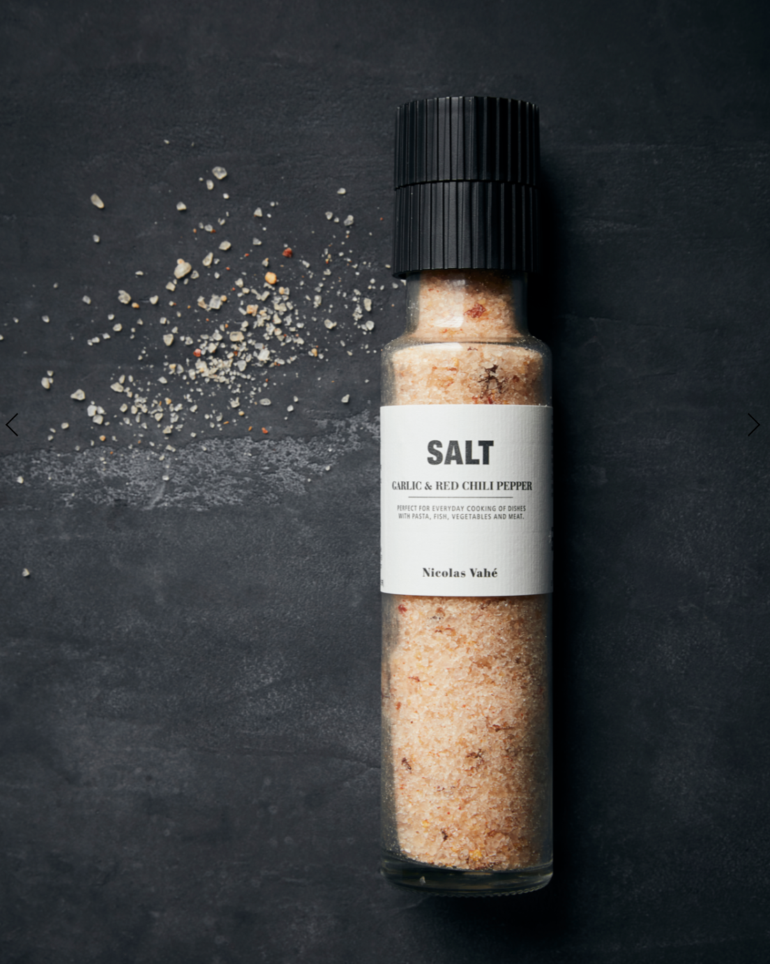 Salt, hvitløk og rød chilipepper - Nicolas Vahé
