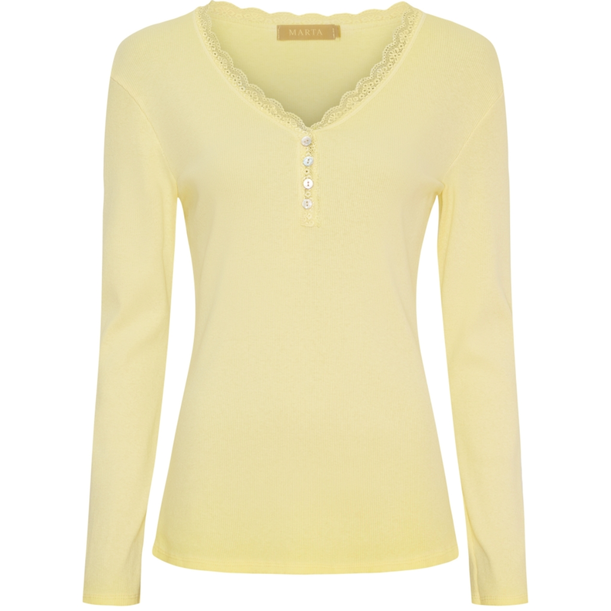 Bluse Masha m. knapper - Summer yellow