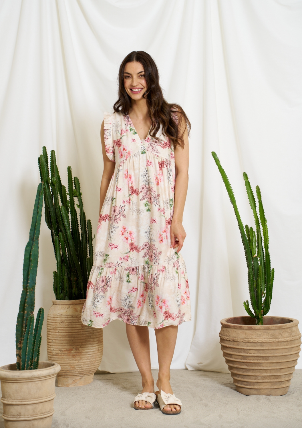 Kjole Anika Rose flower