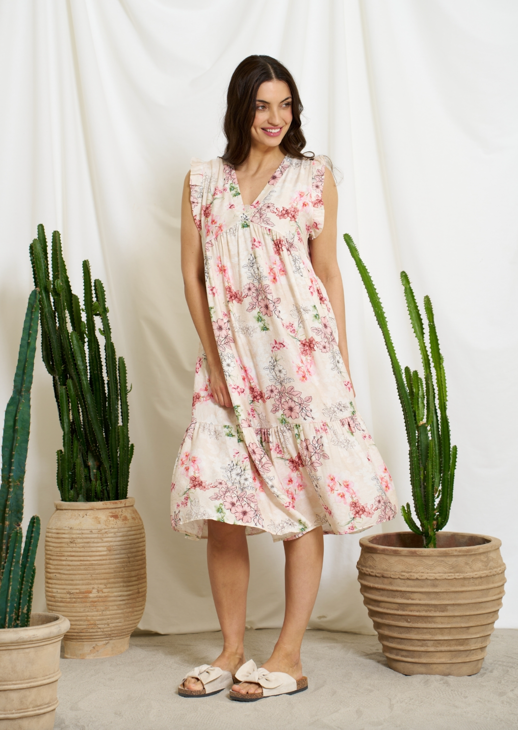 Kjole Anika Rose flower
