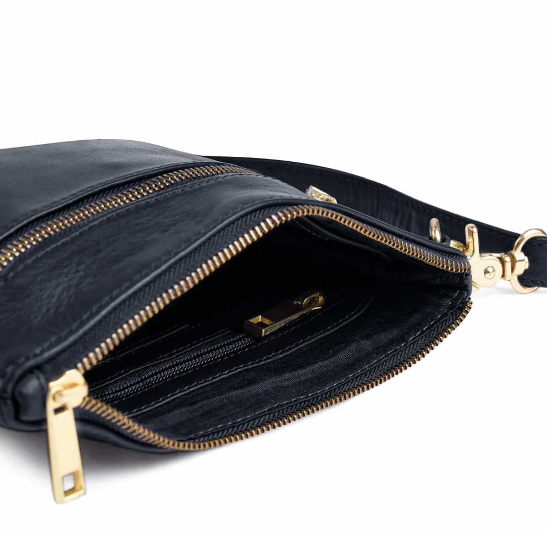 Vakker skinnclutch - LADY Midnight Blue
