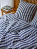 Sengetøy, Flow navy blue, 140x220 - 63x60