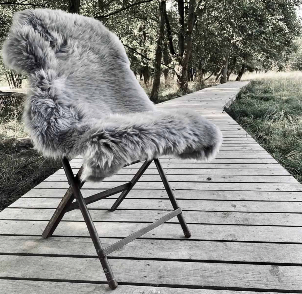 Lammeskinn - Lys - Grå fra New Zealand