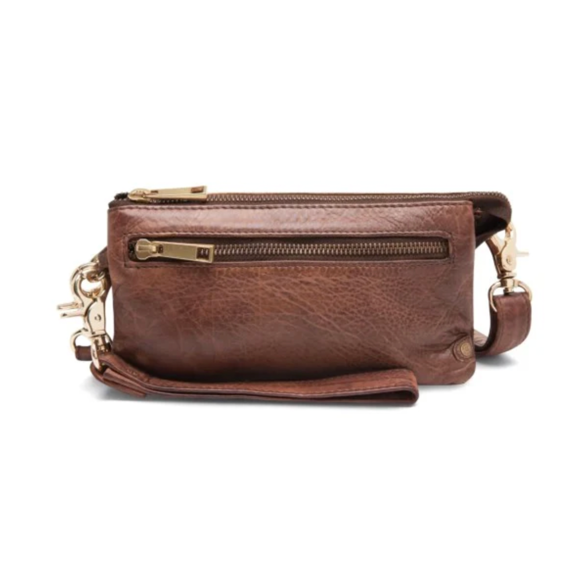 Clutch / skinnveske - Brandy