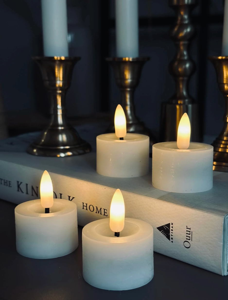 LED telys Voks 4 stk