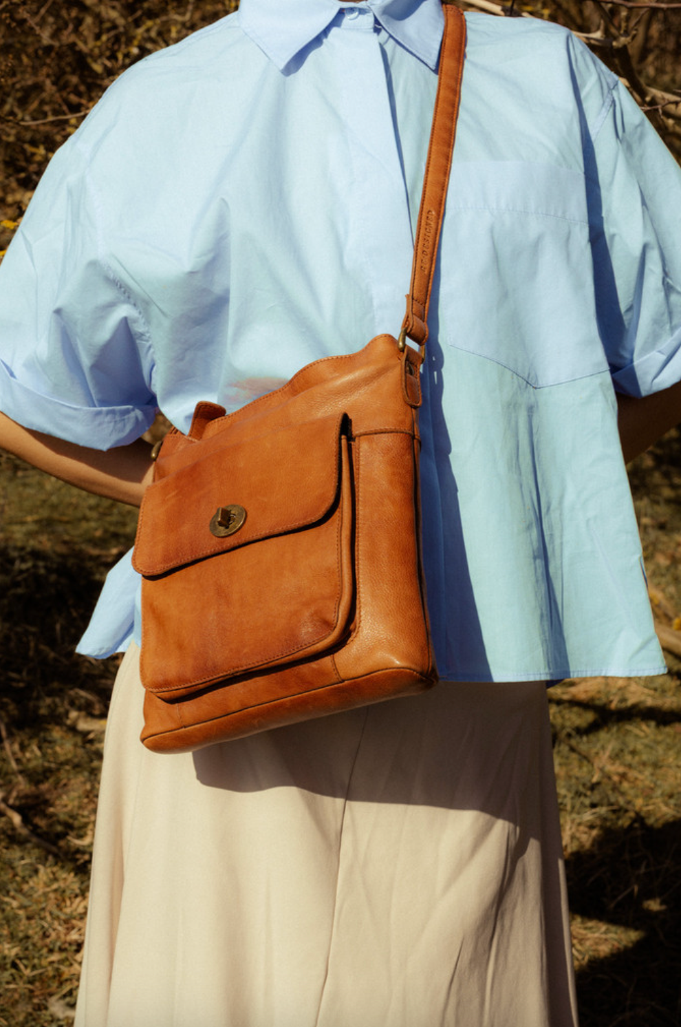Crossover JACO Cognac - Mykt skinn