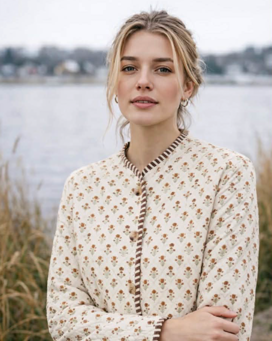 Quiltjakke - New brown / beige