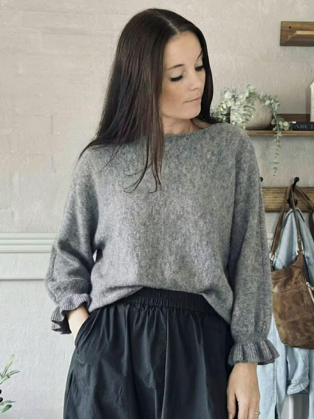 Strikk Elder flower - Grey