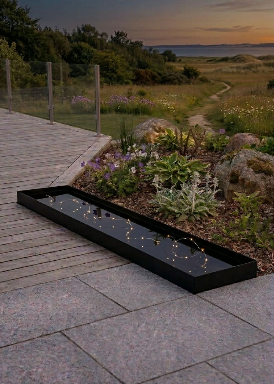 Speilbasseng Rectangle - Svart