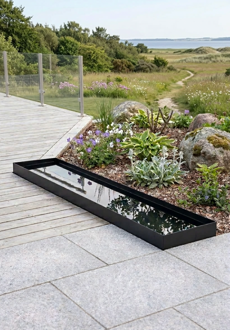 Speilbasseng Rectangle - Svart