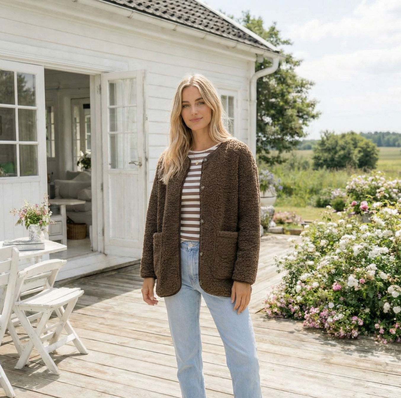 Jakke Lucile Brown teddy