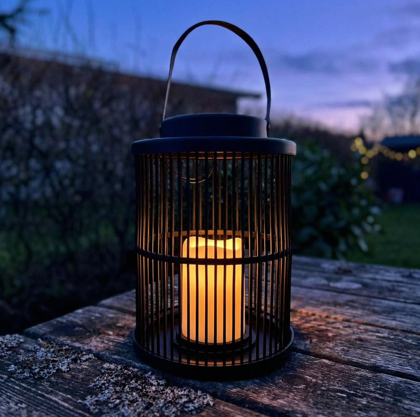 Lanterne med solceller - Black design