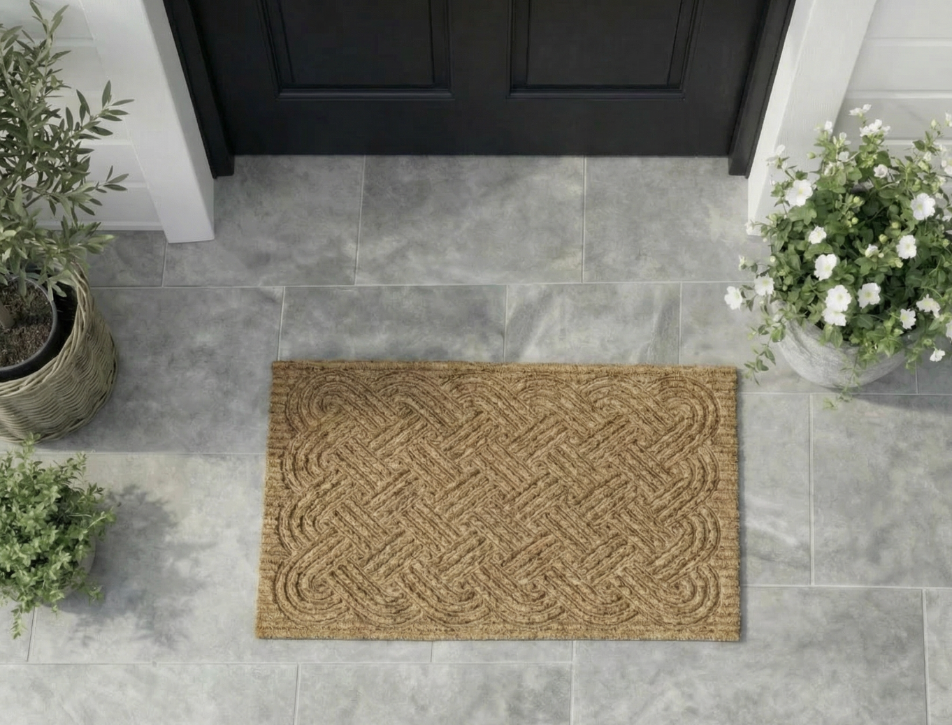Dørmatte kokosfibre 60x90 cm