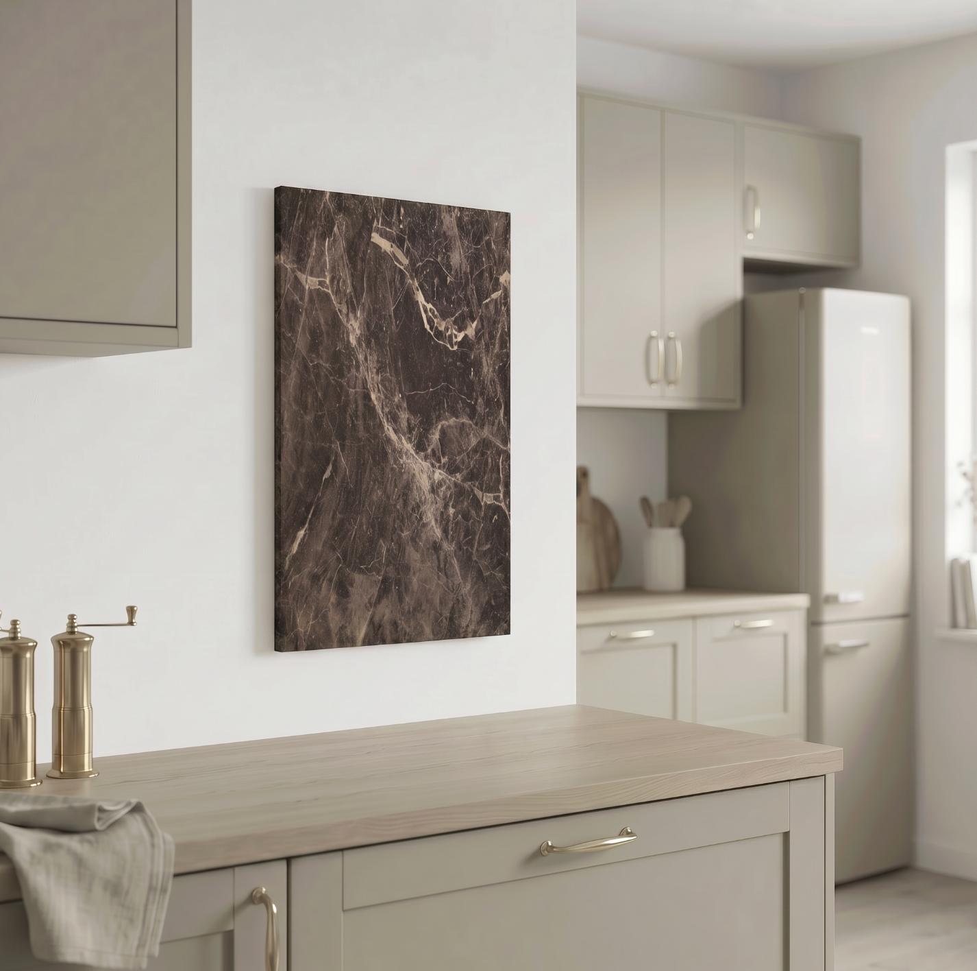Magnetisk tavle 40x60 - Brun marmor