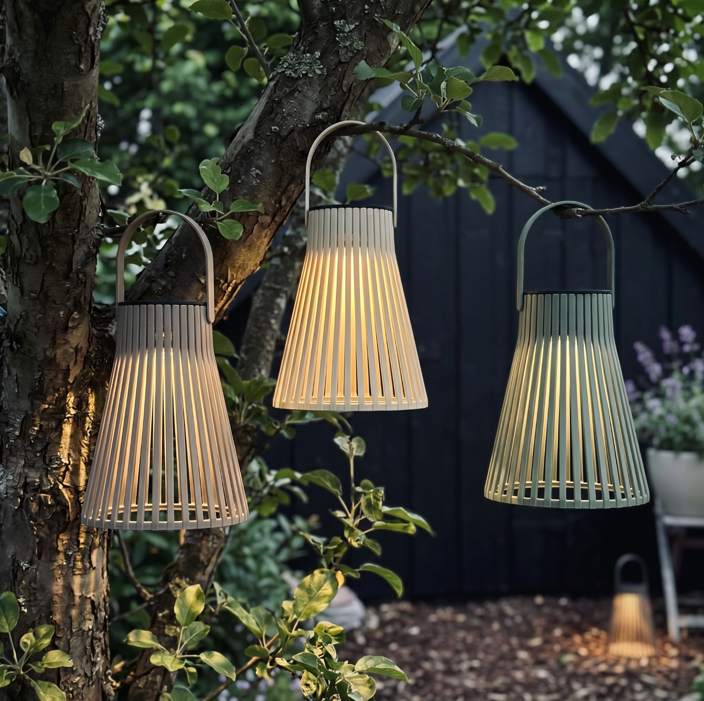 Lykt med solceller 14cm - Flere fargevalg