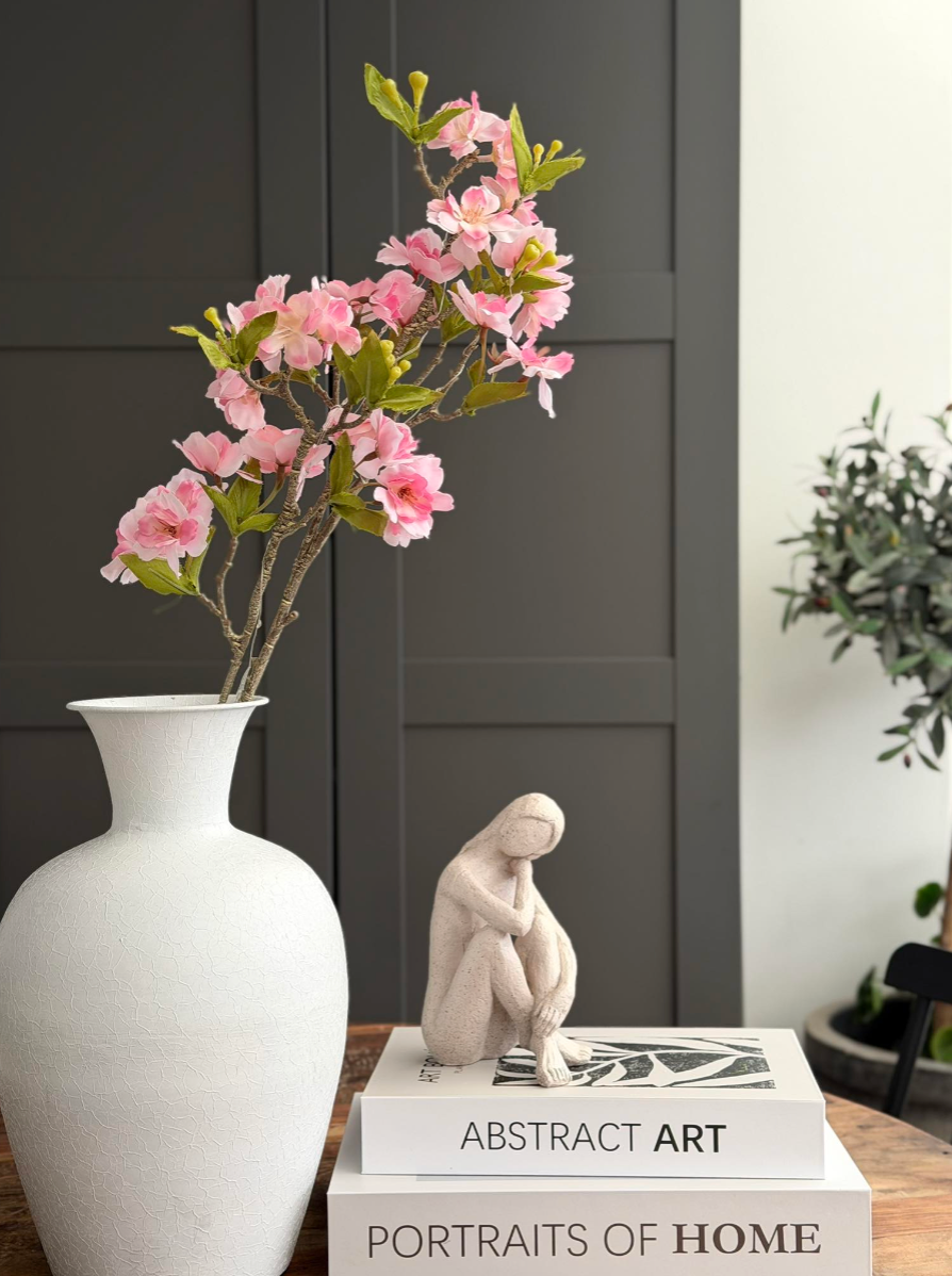 Kirsebærgren med lys - Rosa
