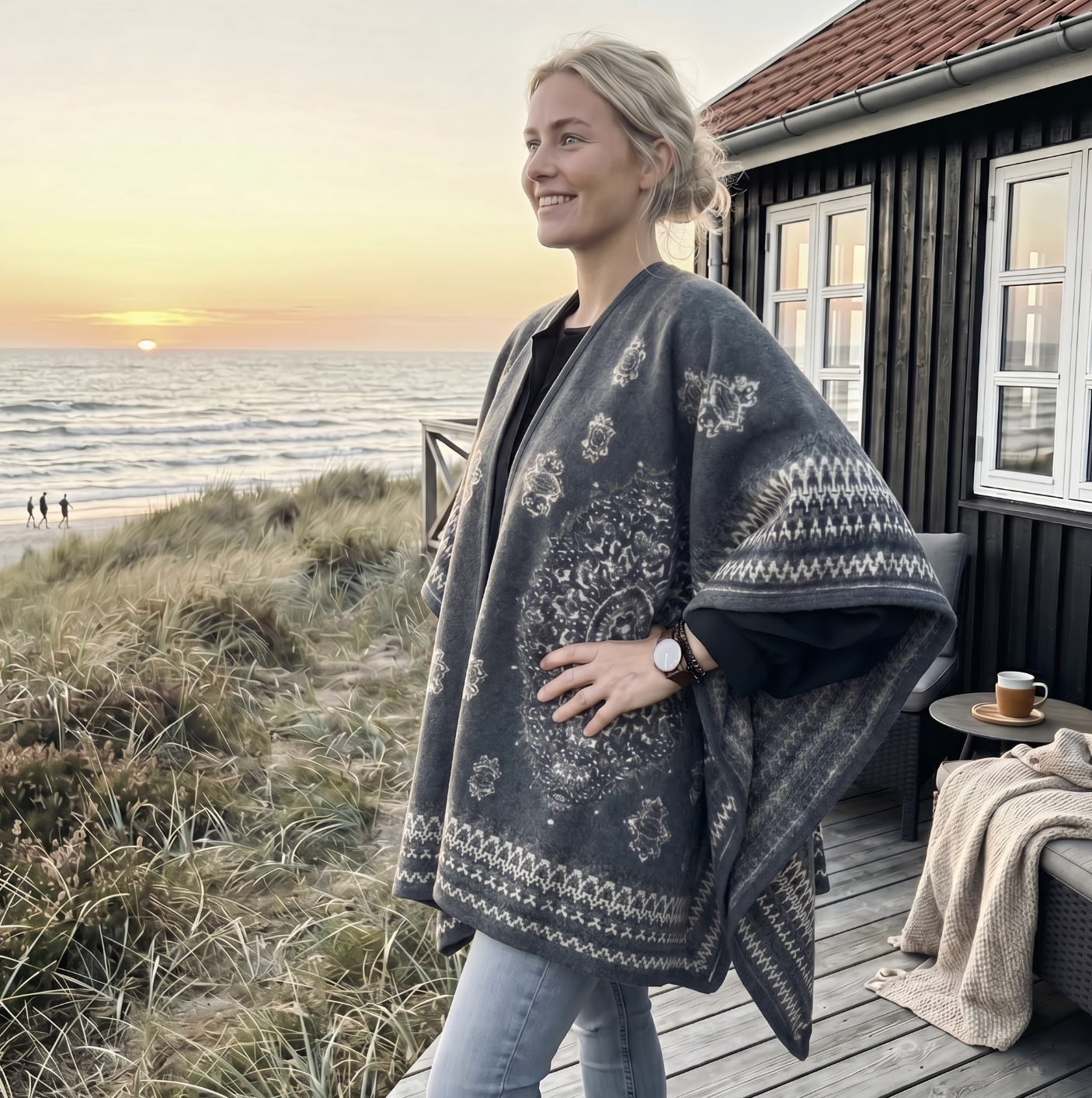 Poncho Grey boheme