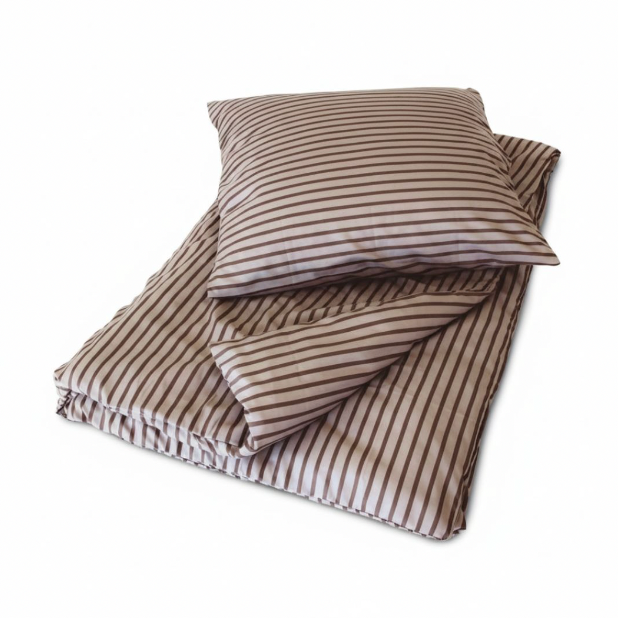 Stripete sengetøy beige stripe 140x200