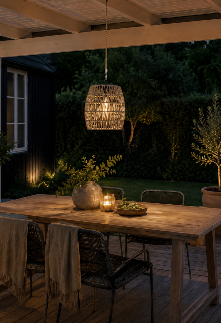 Lampe med solcelle - Grå
