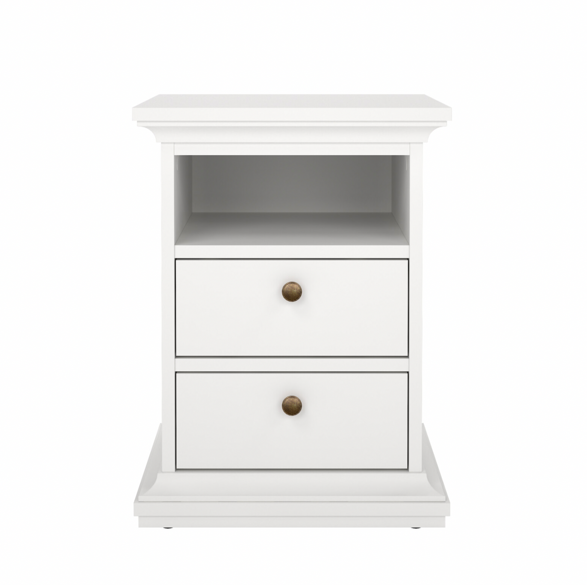 Nattbord Paris White – 2 skuffer