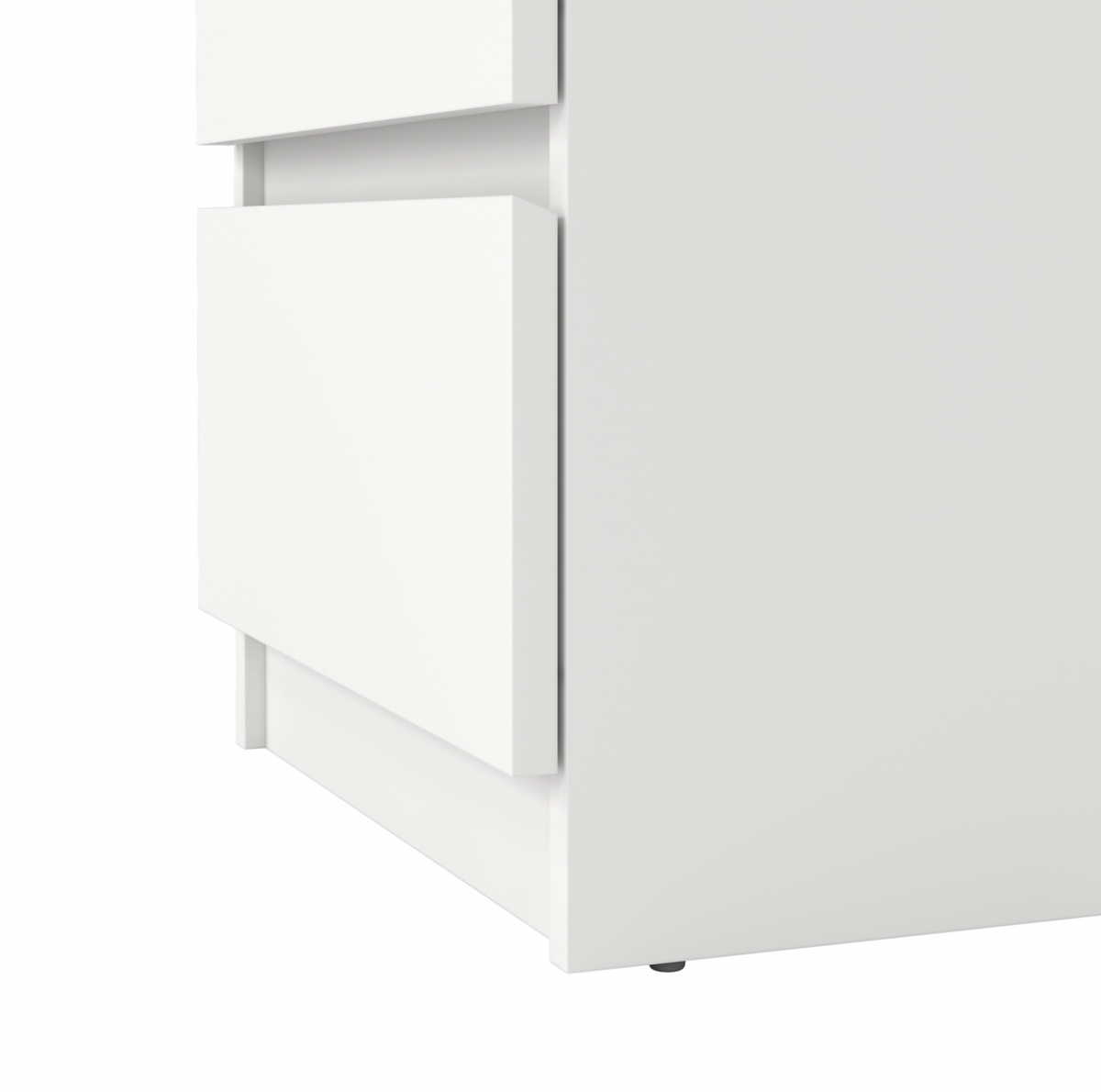 Nattbord med 3 skuffer - Hvit