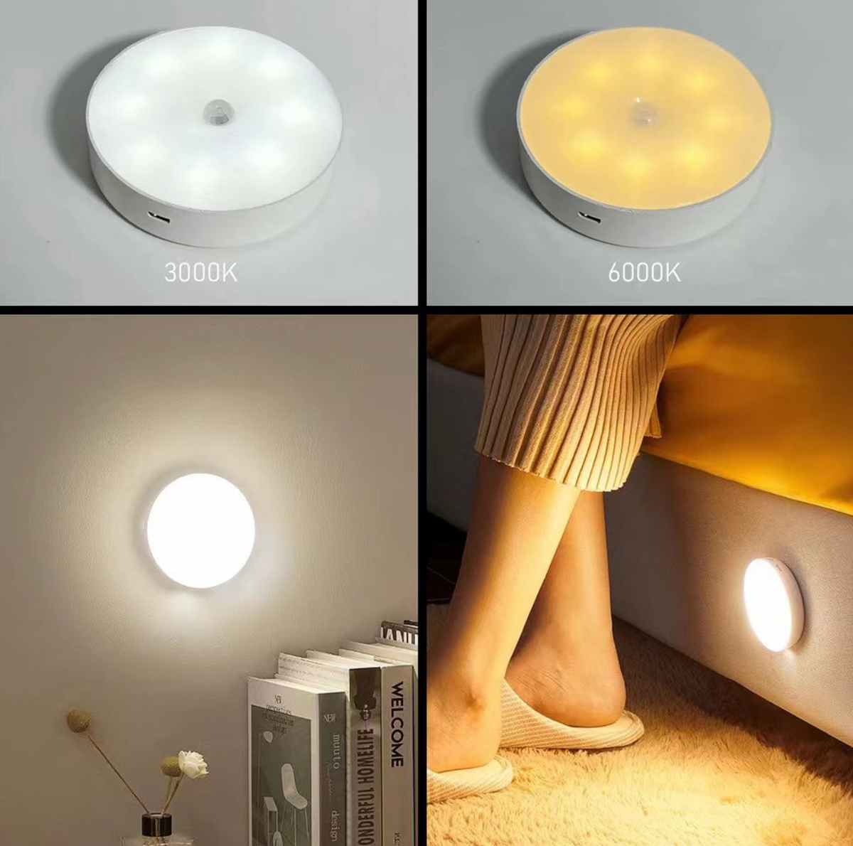 Sensor-spotlamper - pakke med 3 stk
