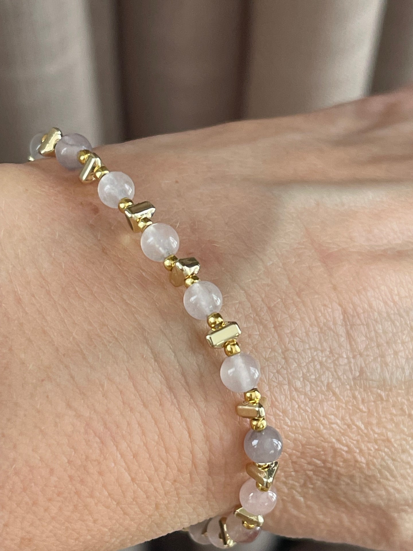Armbånd TILDE - Naturstein - Blush