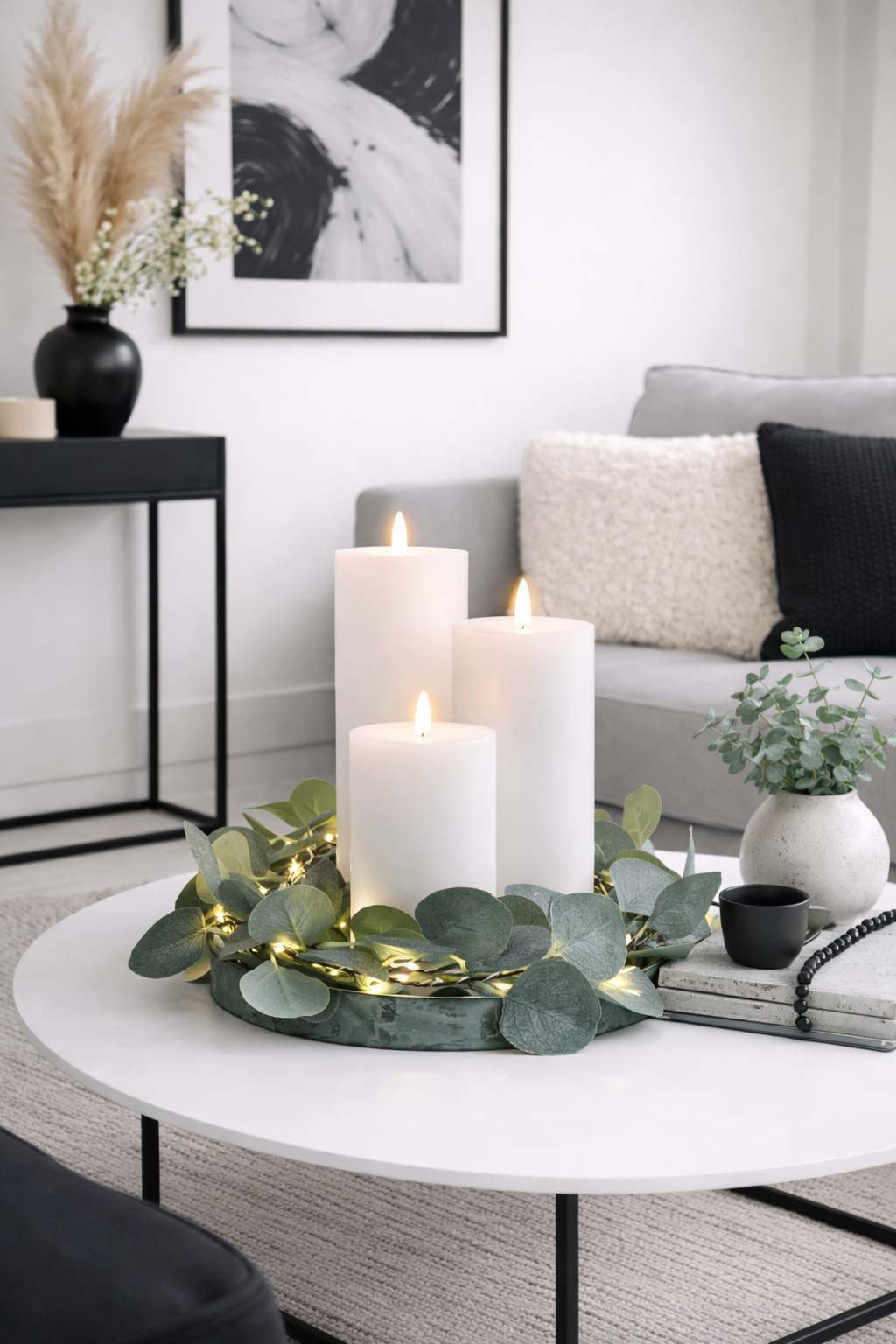 Lyskjede med eukalyptus